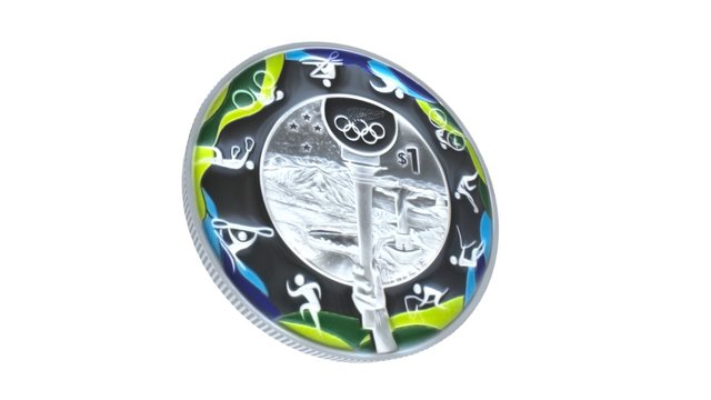 2016 Road to Rio silver proof coin 3D Model