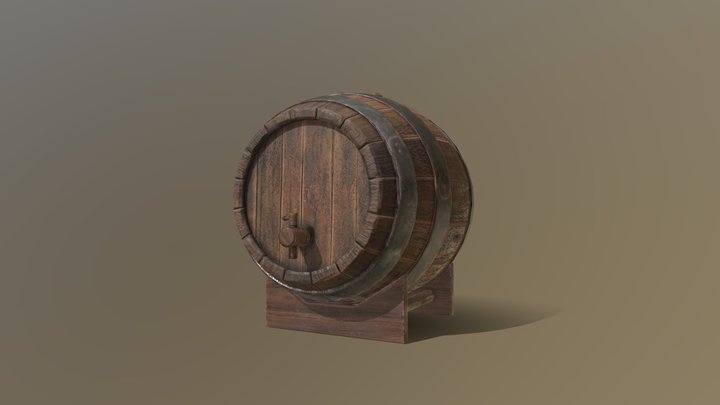 Old barrel 3D Model