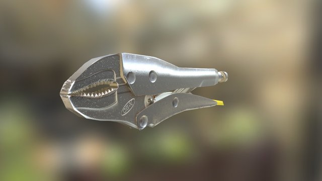 Grip Wrench PBR 3D Model