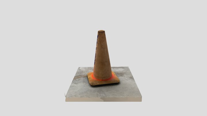 Wet Floor Cone 3D Model