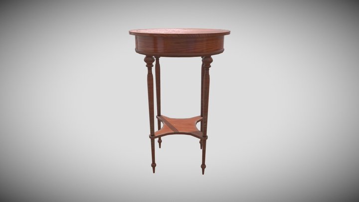 table, small table, An old little table, столик 3D Model