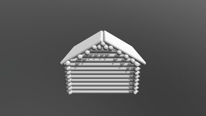 Wood Cabin 3D Model