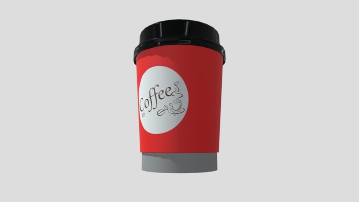 Paper Cup Coffee 3D Model