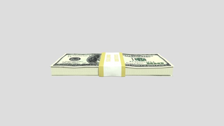Cash bundle 3D Model