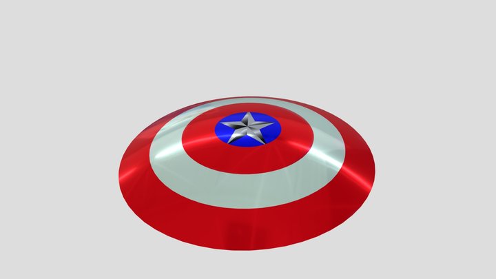 escudo capitão america 3D Model
