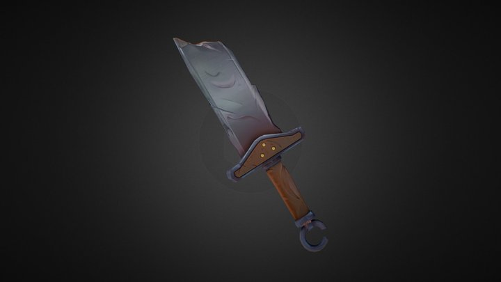 Broken Broad Sword - Stylized PBR 3D Model