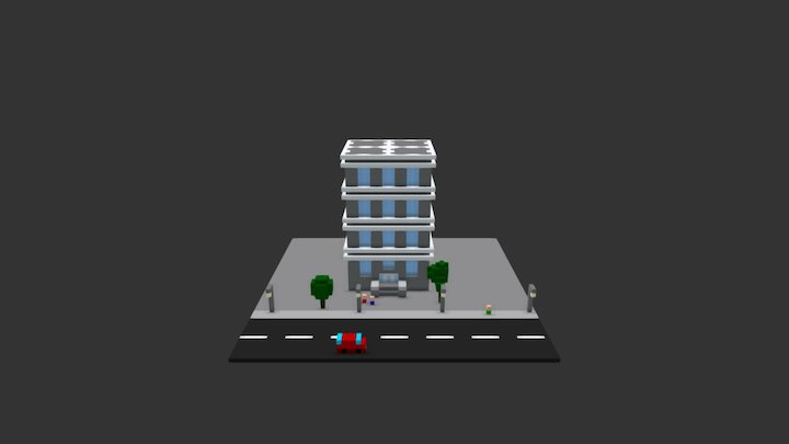 Grey Tower 3D Model