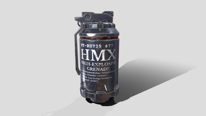 HMX Grenade Bomb 3D Model