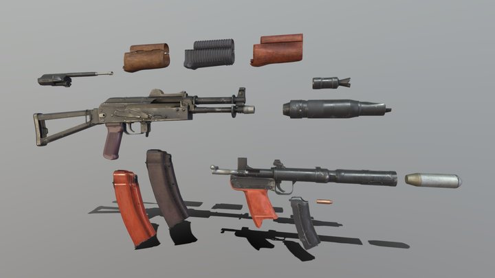 AKS-74U 'Canary' 3D Model