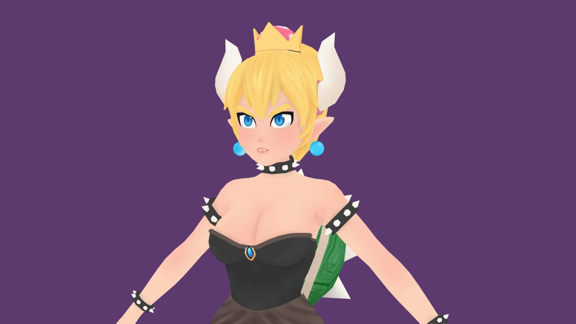 Bowsette 3d Model By Tanookiart Tanooki [19c851c] Sketchfab