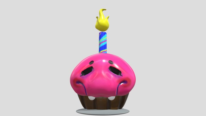 chica Cupcake 3D Model