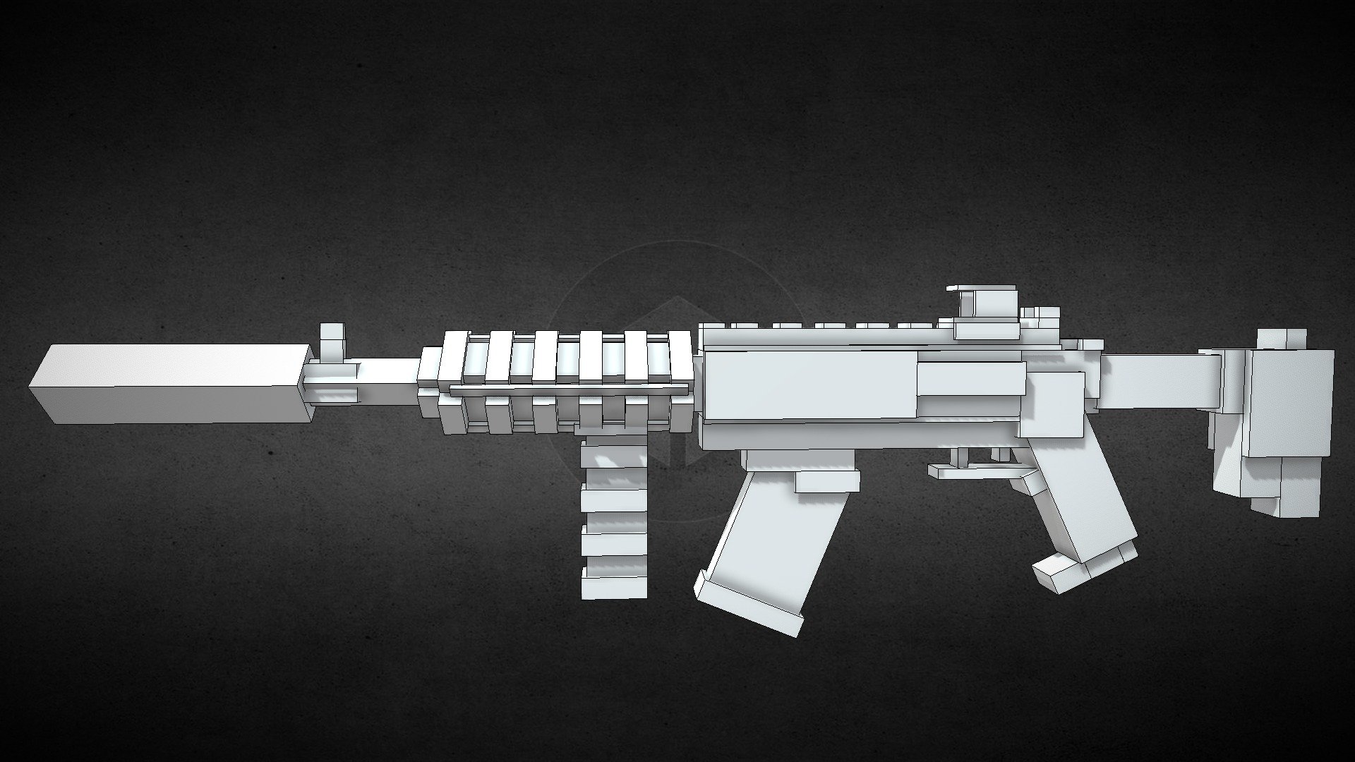 [MINECRAFT] Assault rifle - Download Free 3D model by BasicModel ...