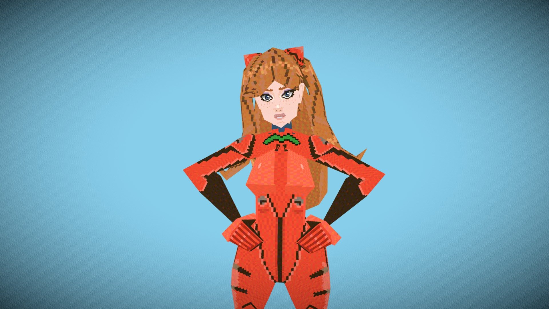 Asuka Langley - Download Free 3D model by NativeLuckStudio  (@NativeLuckStudio) [19ca4c2]