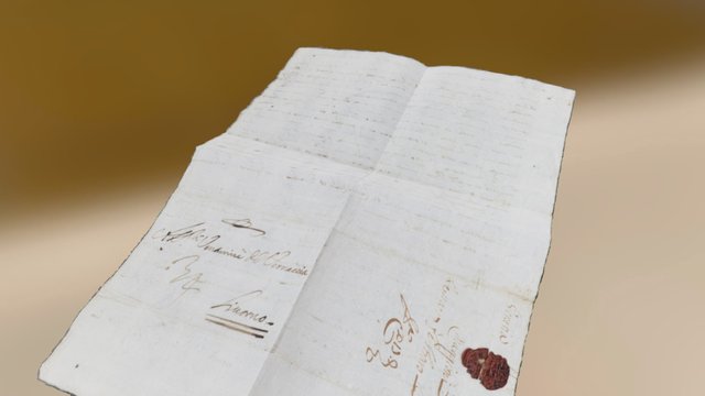 Italian Locked Letter 3D Model