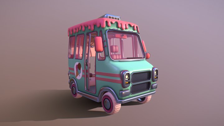 Ice Cream Truck 3D Model