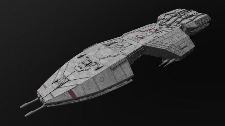 Battlestar Galactica 1978 - Tiger-class [FANON] 3D Model
