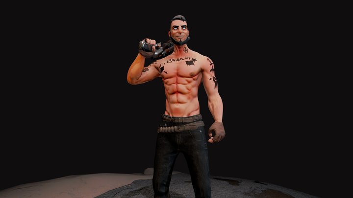 Punk (Post-Apocalyptic character) 3D Model