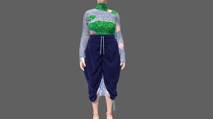 Futuristic Utopia Outfit size L 3D Model