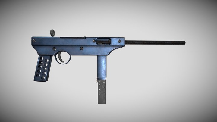 P.A. Luty Sub Machine Gun 3D Model