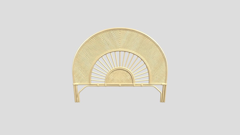 Sunburst Rattan Headboard