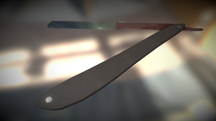 Barbershop Shaving Knife 3D Model