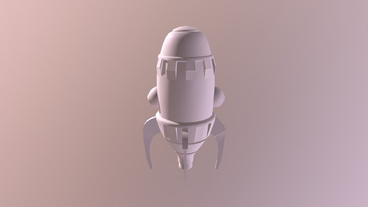 Toy Rocket - Big Blue 3D Model