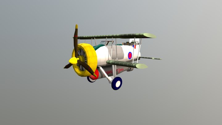 Swordfish Torpedo bomber (stylised) 3D Model