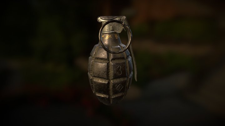 WW2 Grenade MK2 3D Model