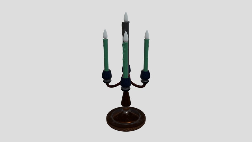 Antique Candle Stand Set