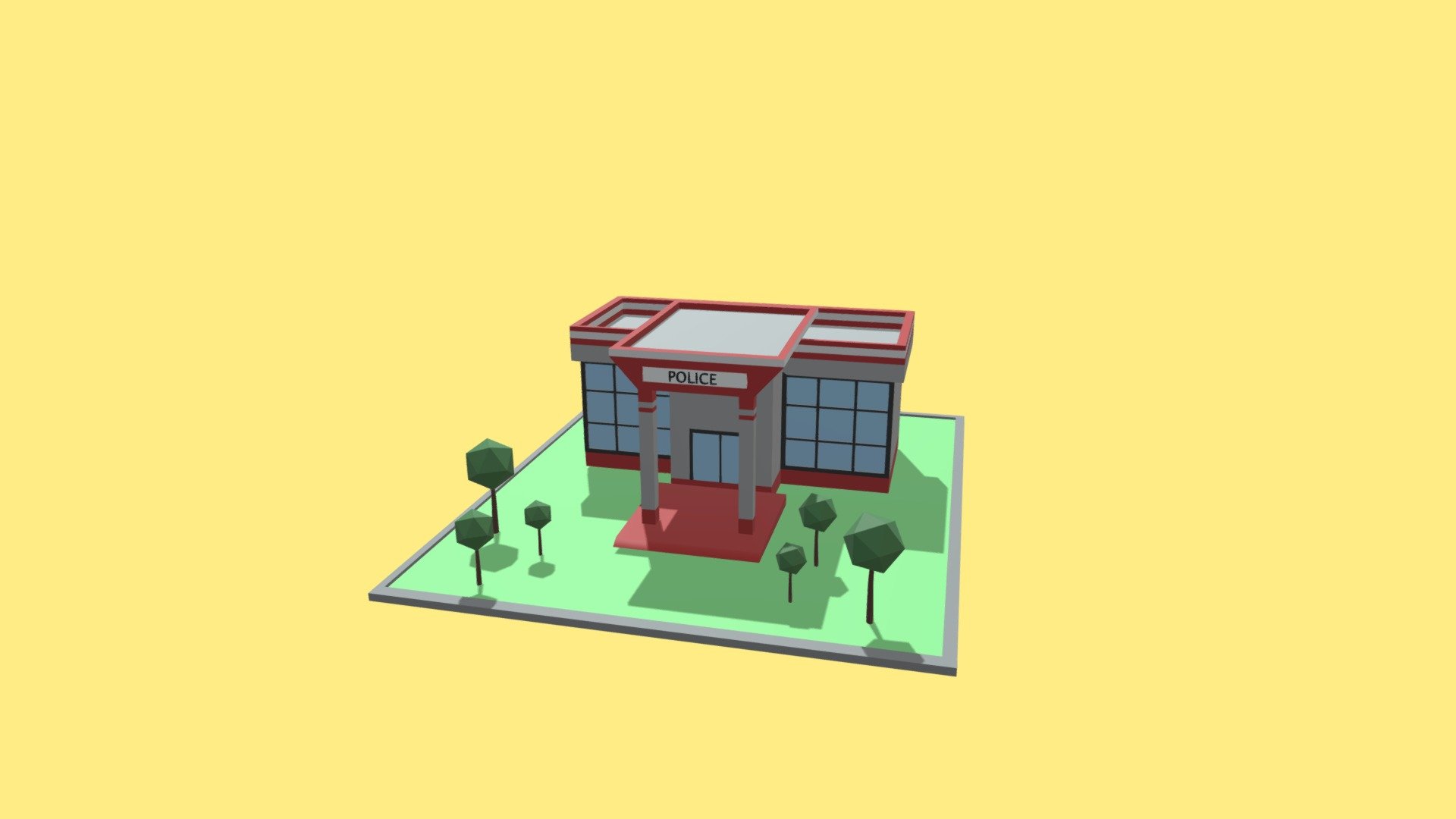 Low Poly Police Station - Download Free 3D Model By Nathebarros ...