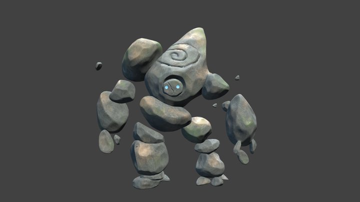 Rock Golem 3D Model