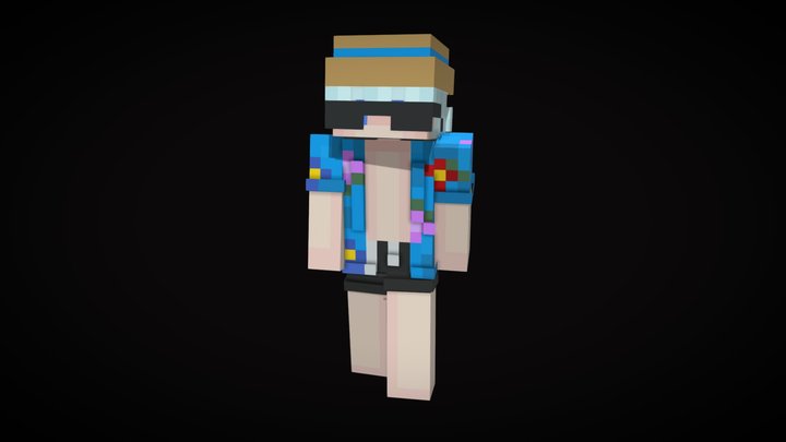 NinjaGui Minecraft skin - Vacation version 3D Model