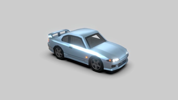 1999 Nissan Silvia Spec-R | Low-Poly 3D Model