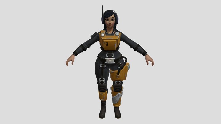 Machinist Mina - Fortnite Skin – Gratis 3D-model STL