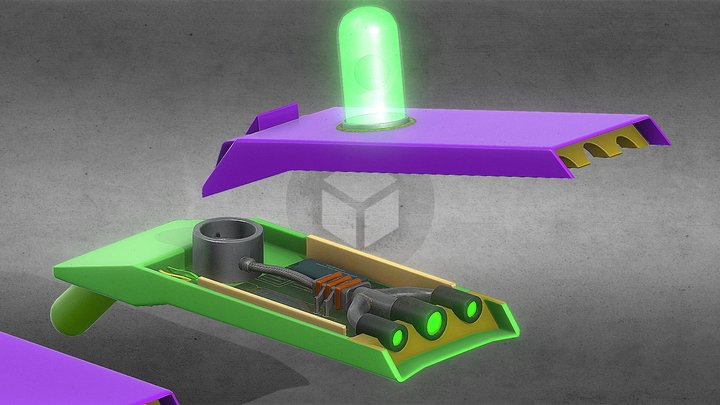Rick Earth Dimention Z-117's Portal Gun MKII 3D Model