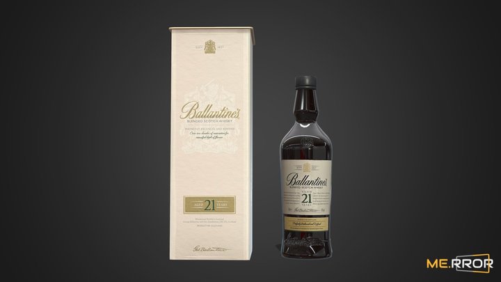 [Game-Ready] Ballantine's 21 Year Scotch Whisky 3D Model