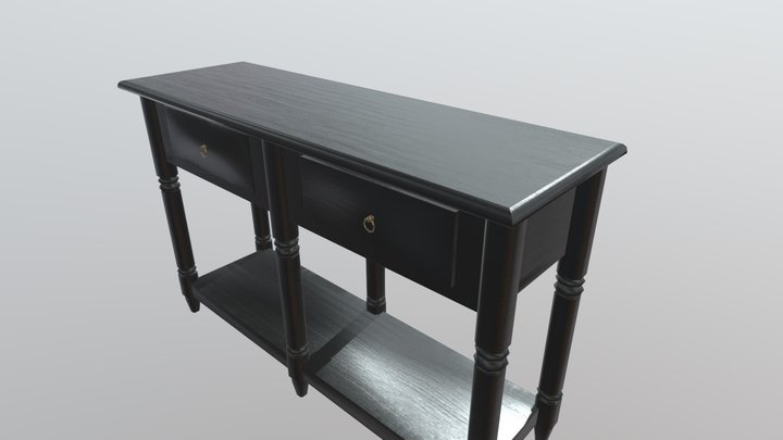 Black (Side) Table 3D Model