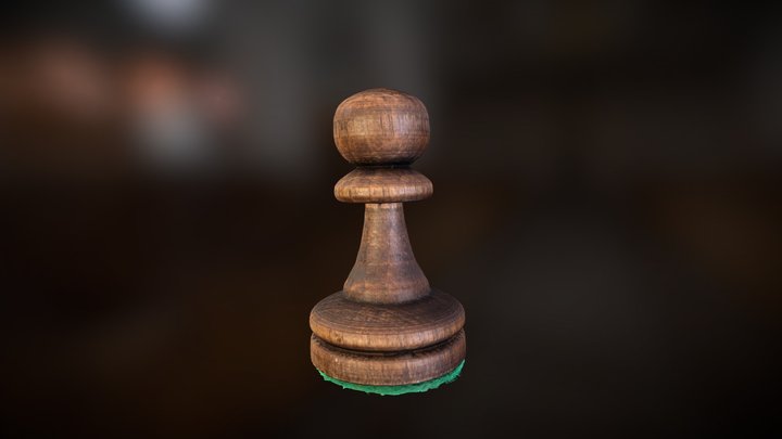 Pawn Chess Piece - Photogrammetry 3D Model