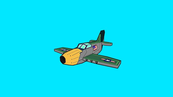 Low-Poly Fighter-Plane 3D Model