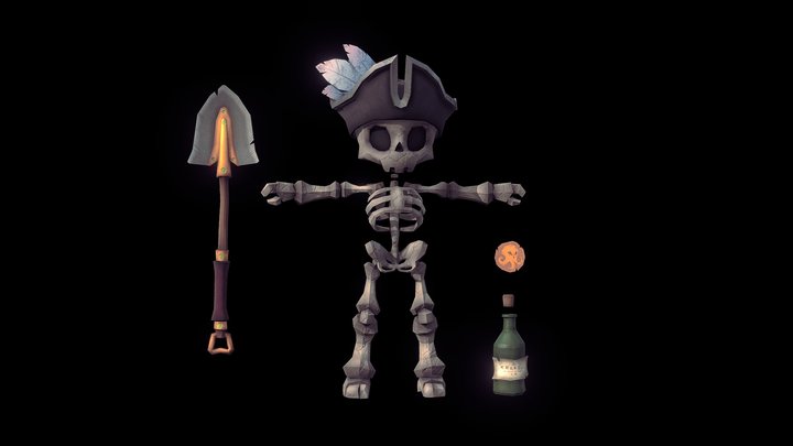 Skeleton Sea of Thieves 3D Model