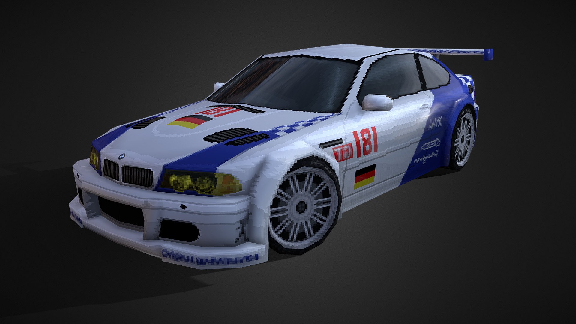 BMW M3 GTR (E46) 2001 ALMS [GT2/PSX Style] - 3D model by Samuel M. Liberato  (@SMLiberato) [19e24b3]