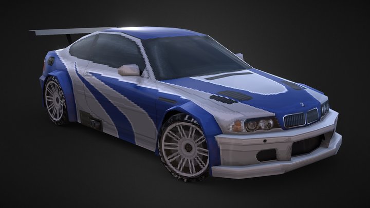 BMW M3 GTR (E46) 2001 ALMS [GT2/PSX Style] 3D Model
