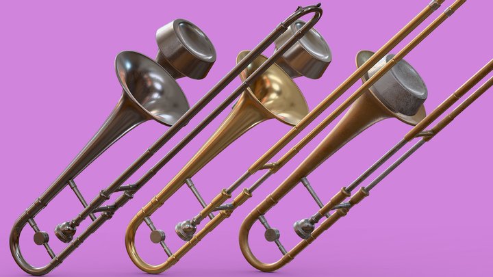 Brass Instrument Collection, 3D Props