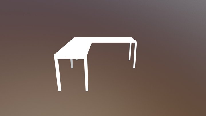 9- Executive Desk Type6-3D View-{3D} 3D Model