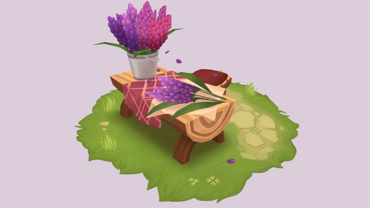 Imogen's Flower Table 3D Model
