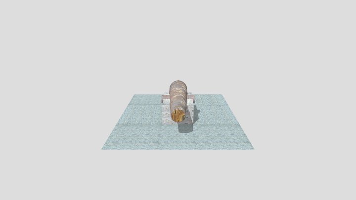 Cannon for a war ship 3D Model