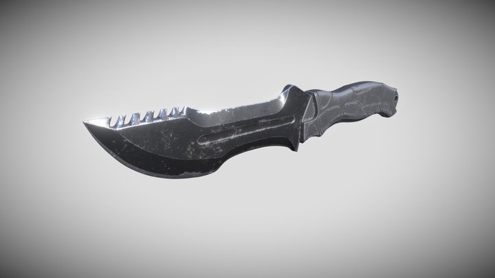 Outdoor Survival Knife - Highpoly 3D Model