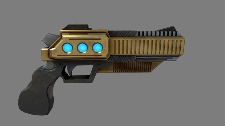 Sci-fi Gun (Stylized, Valorant style) 3D Model