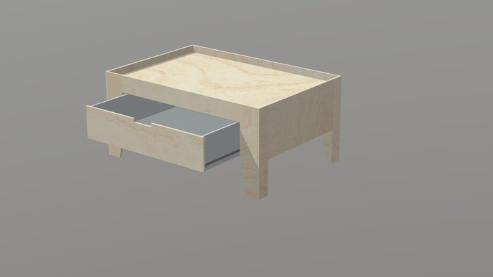 Wooden Activity Table 3D Model