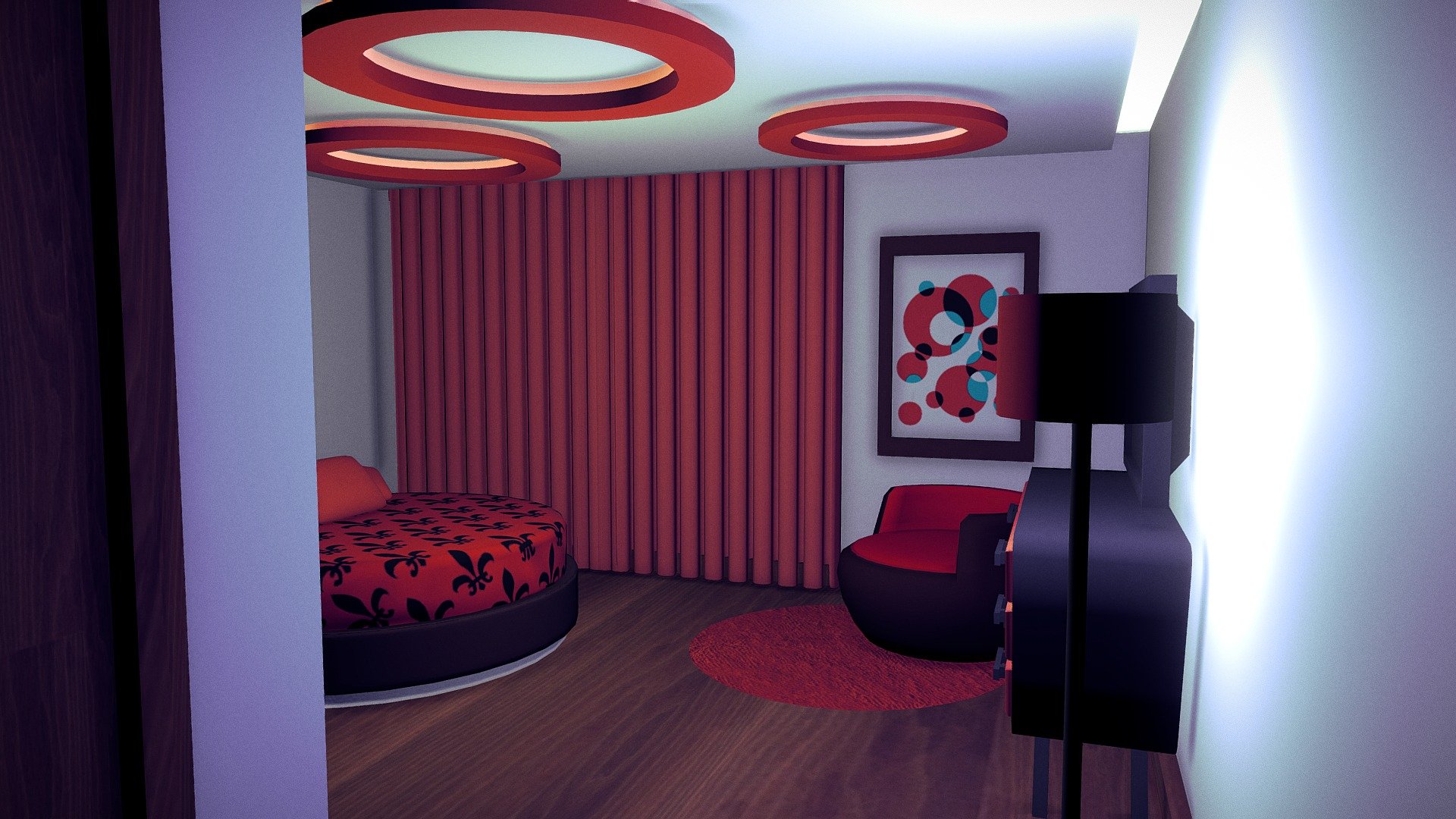 Red Room Download Free 3D model by LaisLH (JanusC) [19e54b0] Sketchfab